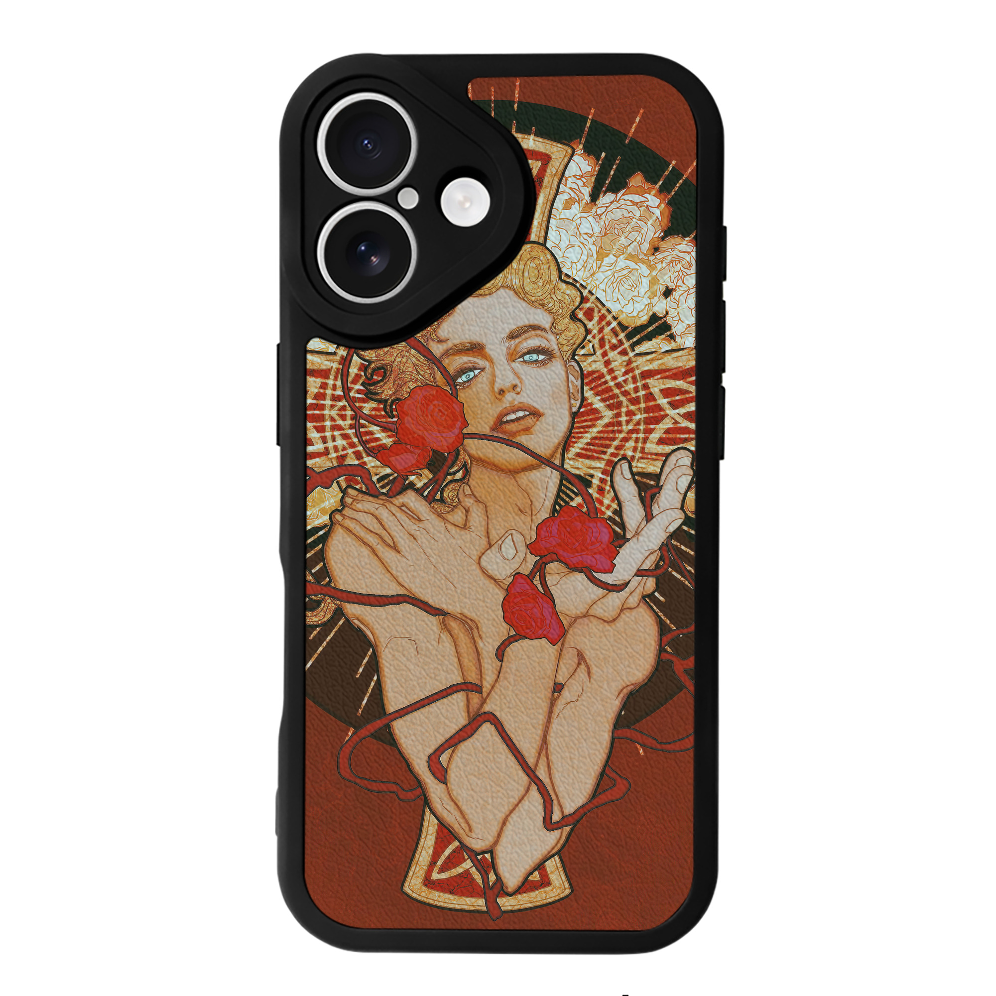 （画像用） ジョジョの奇妙な冒険 JoJo's Bizarre Adventure 【iPhone 16シリーズ対応】シリコンスマホケース（レザー調） 材質：シリコン